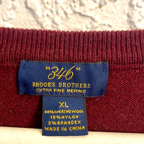Red Brooks Brothers Merino Sweater - Picture 5 of 5